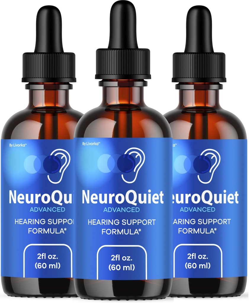 (3 Pack) NeuroQuiet Drops - Offizielle NeuroQuiet Tägliches Hören Unterstützung Alle natürliche saubere Flüssigkeit Erweiterte Formel für Ohr Gesundheit, Auditory Clarity & Inner Ear Balance Bewertungen, 3 Flaschen für 3 Monate