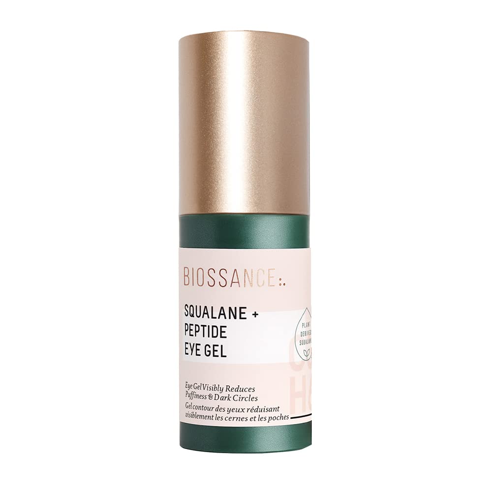 Biossance Squalane + Peptide Eye Gel - Ultra-Hydrating unter Augencreme - Reduziert Puffiness & Dark Circles - Augenfalten Reparieren Moisturizer- Anti Aging & Hydrating, Tag & Nachtcreme - 0.5oz