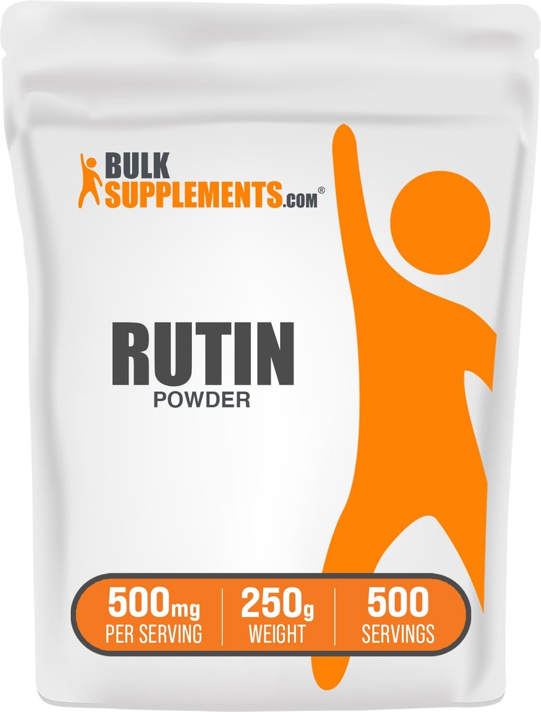 BulkSupplements.com Poudre de Rutin - de Sophora Japonica, Supplément de Rutin, Rutin 500mg - source d'antioxydants, sans soja, 500mg par portion, 250g (8,8 oz) (paquet de 1)