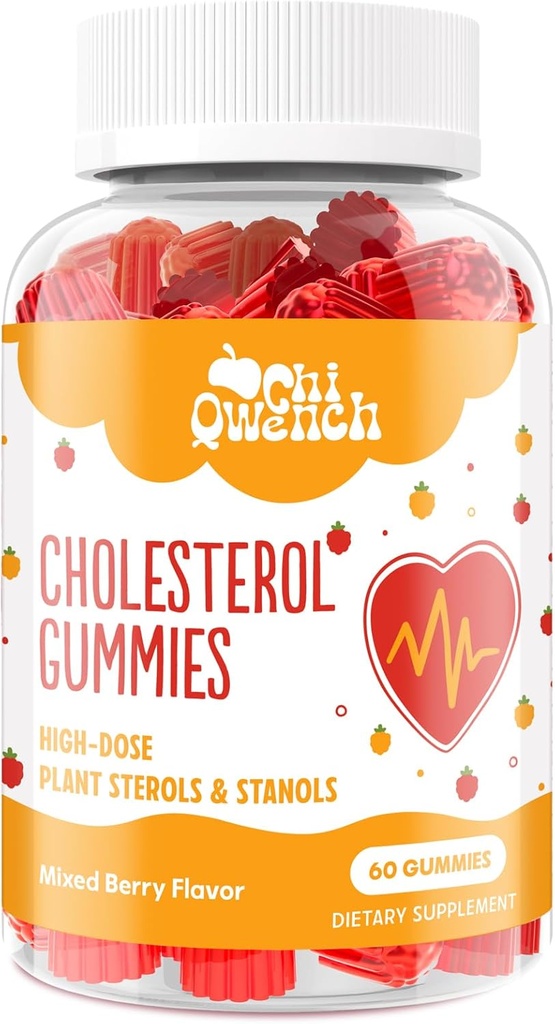 Cholesterin-Ergänzungen mit 1500 Mg Pflanze Sterols & Stanols, Cholesterin-Supportgummis, Cholesterin-Komplex-Gummien, Behält Normale Niveaus, Mischbeer-Flamvor, 60 Zähler