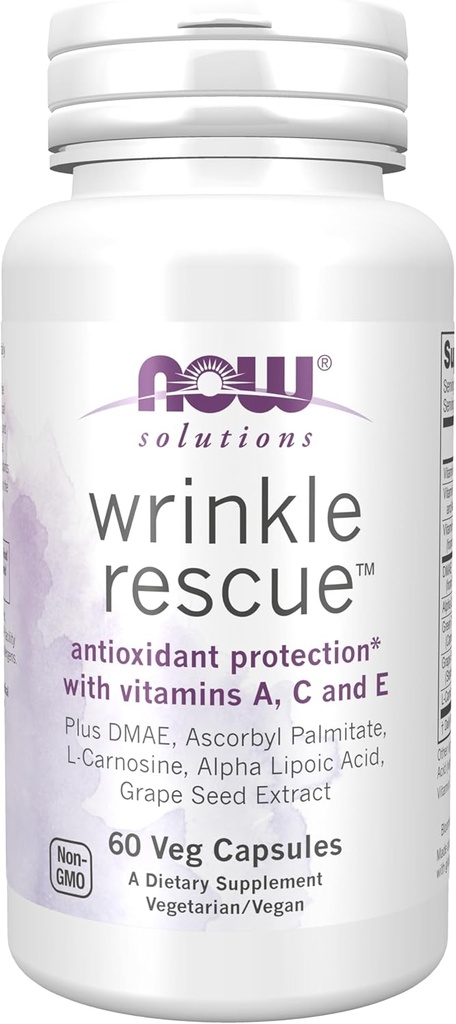 NOW Foods Solutions, Falten RescueTM Kapseln, Targeted Blend mit Vitaminen A, C und E, 60 Kapseln
