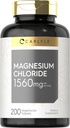 Carlyle - Magnesio cloruro | 1560mg | 200 compresse | Cloruro de Magnesio Supplemento | Vegetariano, Non OGM e Gluten Free Formula