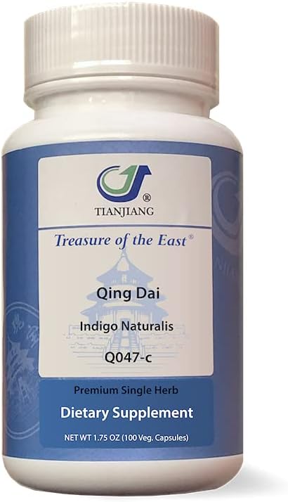Schatz des Ostens, Indigo - Qing Dai Kapseln (1:1 Kräuterextrakte, 100 Kapseln)