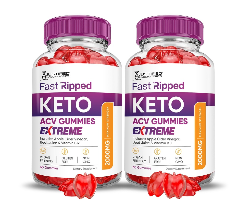 (2 Pack) Keto ACV Gummies Extreme 2000MG Vigile di sidro di Keto Gummies veloce Ripped Keto Gummies Formulato con polvere di succo di barbabietola di melograno B12 Vegan Non OGM 120 gommoni