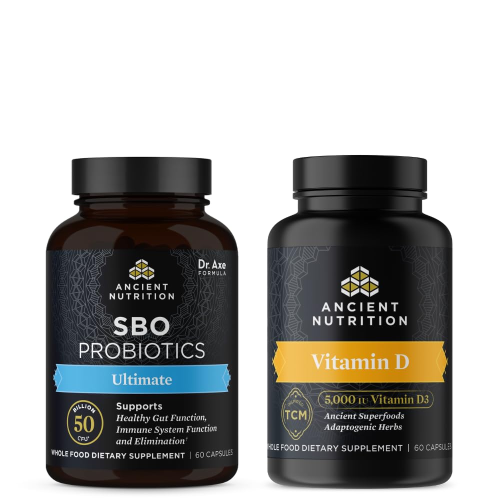Antica Nutrition SBO Probiotici Capsule, Ultimate, 60 Conte + Vitamina D Capsule, 90 Conte