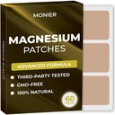 Patches de magnésium (paquet de 60) - 100% naturel pour les femmes et les hommes - avec Calcium - Muscle et os support, Calme - Formule améliorée