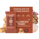 Bio-Funktional Pilz Vegan Protein Bars | Made in USA | Full Dose (1500mg) Lions Mane, Chaga, Reishi & Cordyceps Bars | Pflanzenprotein Bars w/ Adaptogens & Superfoods | Chocolate Chip Cookie Dough