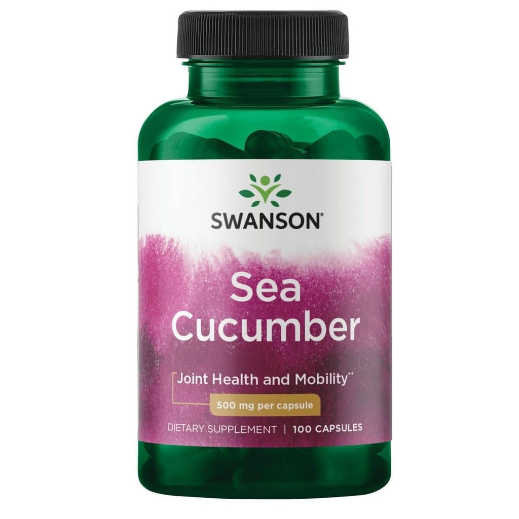 Swanson Sea Cucumber - Natürliche Ergänzung Förderung Gemeinsame Gesundheit & Mobilität Unterstützung - Unterstützt Knorpelschutz & Connective Tissue Gesundheit - (100 Kapseln, 500mg Jeder)