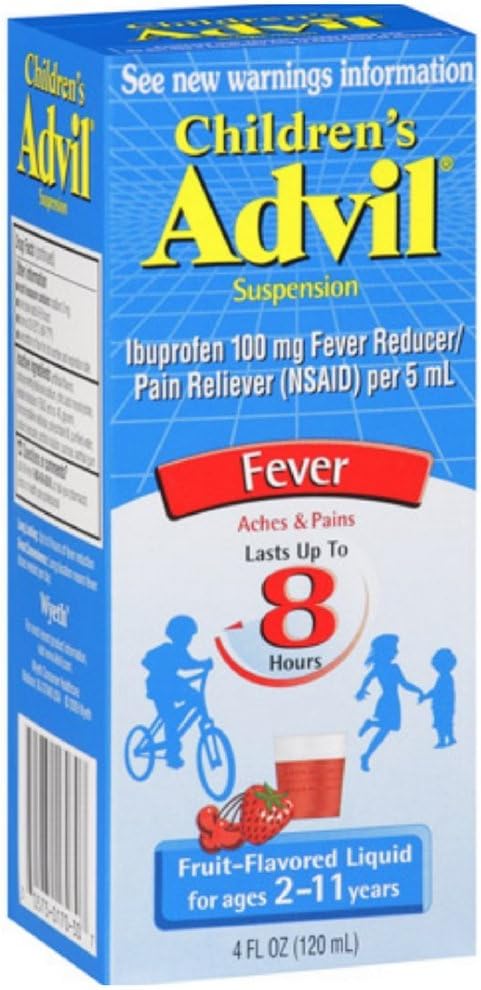 Advil, Suspension pour enfants, Saveur de fruits, 4 Ounce