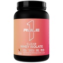 Règle 1 Isolation claire de lactosérum - 20g Protéines isolées tout-whey, plus de 9g d'AAE, 300mg de minéraux électrolytes, 90calories, léger, croustillant et goût rafraîchissant (27 portions, citronnade de fraise)