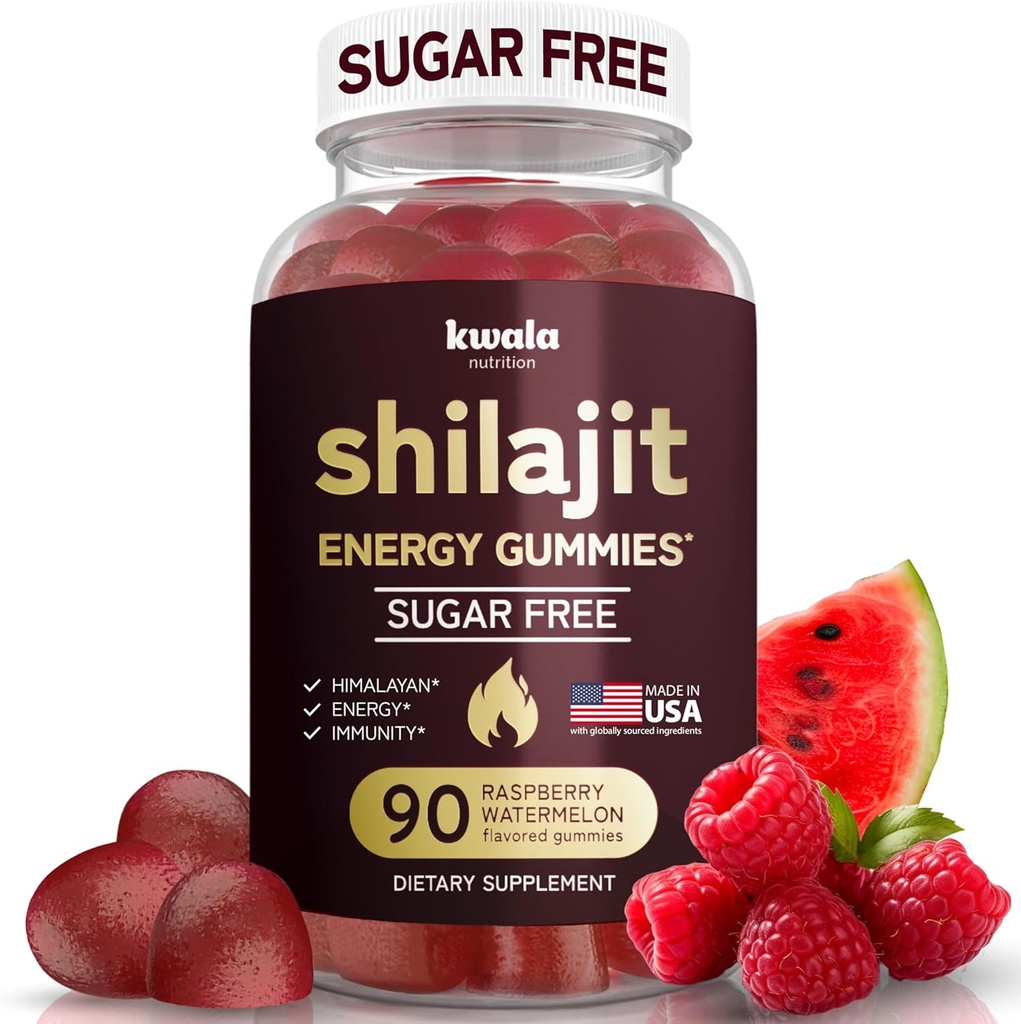 Shilajit Gummies per gli uomini e le donne | Sugar Free | Himalayan Pure Shilajit per gli uomini Gummies | con acido Fulvic | Non OGM, Vegan Supplement | 90 Count