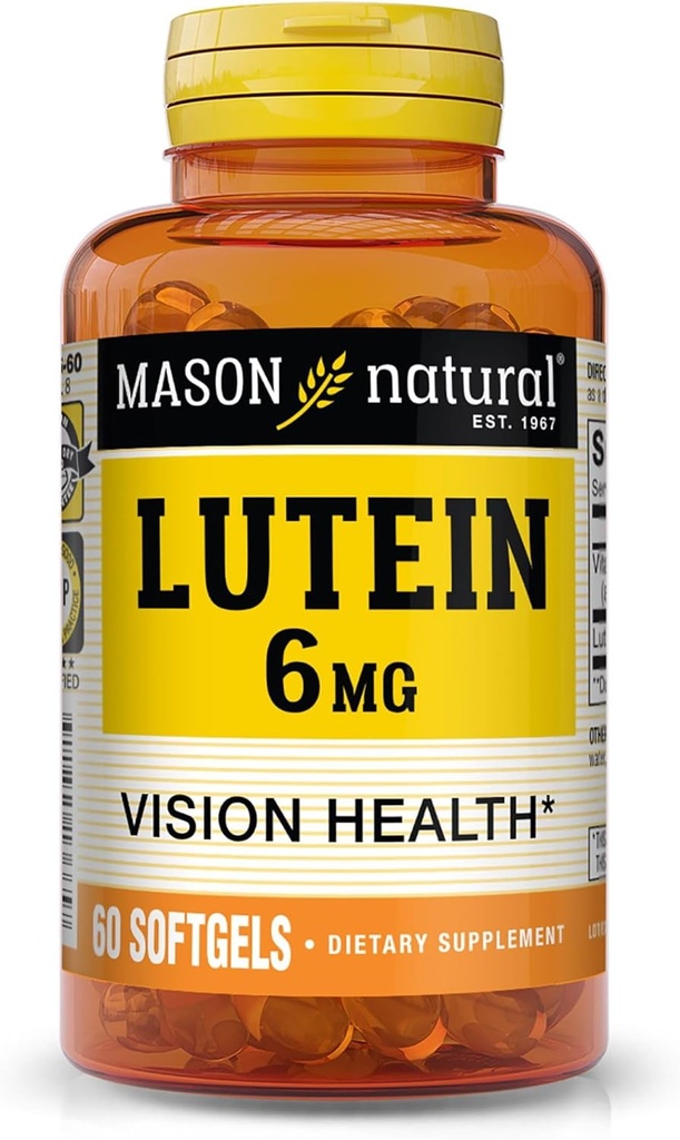 Mason Natural Lutein 6 mg with Vitamin E, 2 Month Supply, Healthy Vision & Eye Function, Supports Normal Eye Health