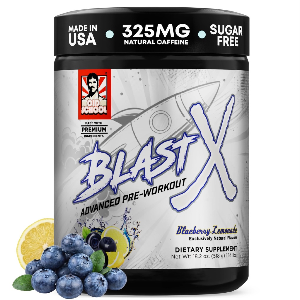 Old School Labs (en anglais seulement) Blast X Advanced Pre Workout Powder, Intense Energy Booster Preworkout pour hommes et femmes