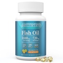 Poisson-huile Oméga3-acides gras-Supplément petits-softgels - 180Conte 1440mg pour le coeur en santé Yeux du cerveau soutiennent EPA DHA facile à avaler
