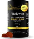 Be Bodywise Pure Himalayan Shilajit Gummies Gold I Lab Tested I No Added Sugar I Ashwagandha, Gokshura| Fulvic Acid & 85+ Trace Minerals I für Männer, Frauen I Non-GMO I 100% Natural & Organic I 60 Gummy