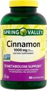 Spring Valley Cinnamon Supplement 1000mg, 400 Vegetarische Kapseln, Enthält Cassia, Nicht Ceylon. Kräuterergänzung für allgemeine Wellness. Lugan