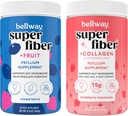 Bellway Super Fiber Powder + Frutta, Polvere di fibra super miscelata di bacche + collagene, Limonata di fragola