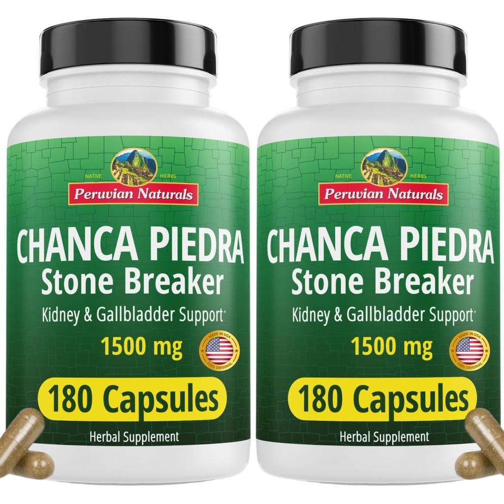 Chanca Piedra 360 capsule Stone Breaker Kidney Cleanse Detox & Repair, Gallbladder Supplements - All-Natural Vegan Pills Chancapiedra Stonebreaker Kidney Stones Dissolver