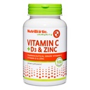 NutriBiotic – Vitamine C + Vitamine D3 & Zinc, 100 Capsules
