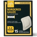 Medline Bordered Gauze, 2" x 2" Adhesive Island Wound Dressing, Steril, 15 Count