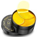 24K Gold Under Eye Patches - 60 Pack für Puffy Eyes, Dark Circles, Taschen & Falten mit Collagen & Hyaluronsäure