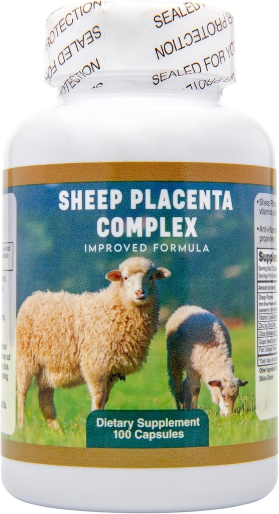 8 x Pecora Placenta Complex 100 Capsule, Fai in USA, FRESH , Nuovo prodotto Buono!