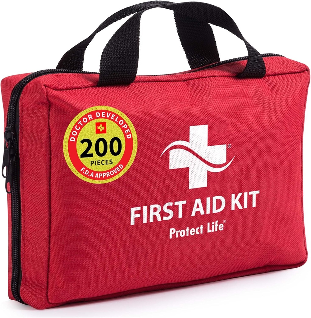 Schutz Life Business First Aid Kit, Notfall Erste Hilfe Kit für Office-Einstellung, medizinische Kit Zubehör, Erste Hilfe Kits für Unternehmen, Schule & Kommerzielle Nutzung - 200 Stück
