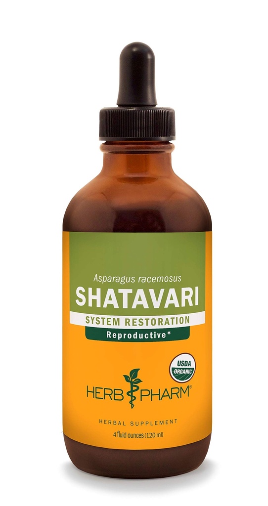Estratto di liquido Shatavari biologico certificato di Herb Pharm per il supporto del sistema riproduttivo femminile - 4 oncia