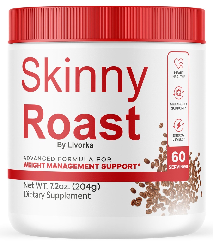 Skinny Roast - Skinny Roast Coffee Advanced Formula, Official SkinnyRoast Organic Powder, Supplement Support Healthy Lifestyle - Premium Natural Formula, 60 Serve per 1 Mese