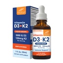 Sandhu's Vitamin D3 K2 Tropfen für Erwachsene | 5000 IU D3 Flüssigkeit, 120mcg K2 Beilage 1 Fl Oz (Pack von 1) | D3K2 unterstützt Überlegene Absorption, Energie, Immune, Muskelgesundheit für Männer und Frauen