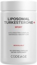 Supplemento Codeage Turkesterone, 4-Month Supply, Hydroxypropyl-β-Cyclodextrin, Consegna Liposomal, Sport, Pre & post-allenamento, Ajuga Turkestanica, Vegan, Gluten-Free, Non-GMO - 120 capsule