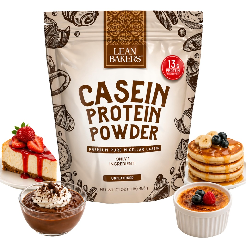 Polvere di proteina di Caseina, Caseina micellare pura, senza glutine, per cuocere alta proteina bassa Calorie Snacks, senza dolcificanti, 1.1lb