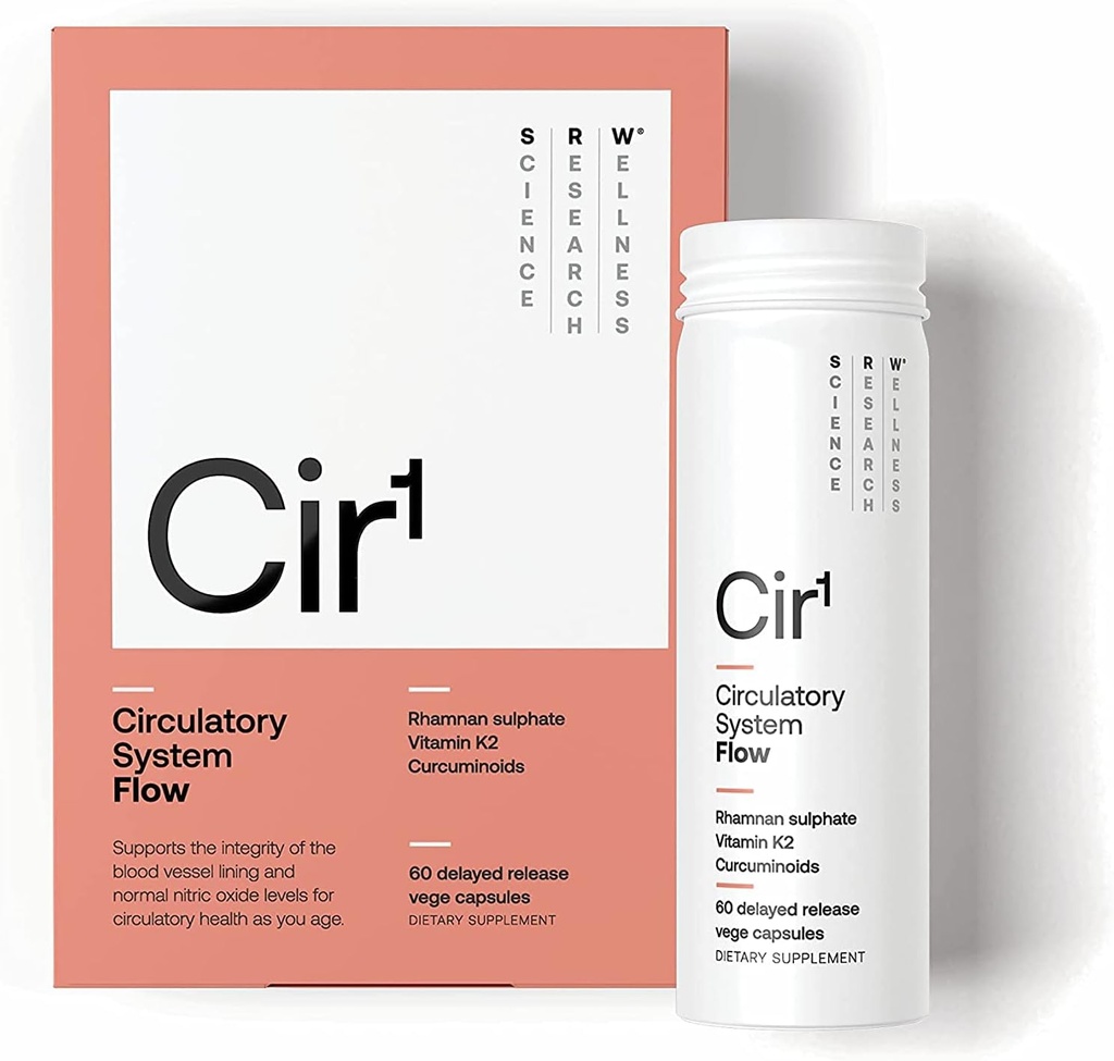 SRW Laboratories Cir1 Flow | Support Normal Blood Pressure & Nitric Oxide Levels, Supports Blood Vessel Structure & Integrity (60 Count (Pack of 1))