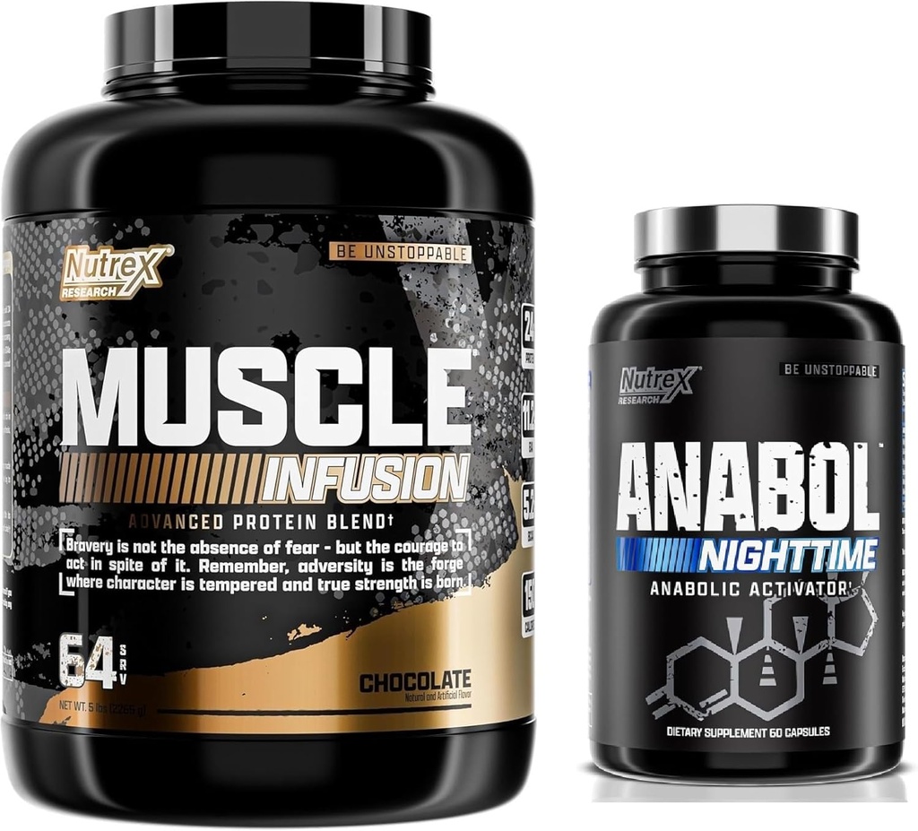 Polvere di proteine del siero di ricerca di Nutrex, cioccolato Anabol PM Nighttime Muscle Builder & Sleep Aid
