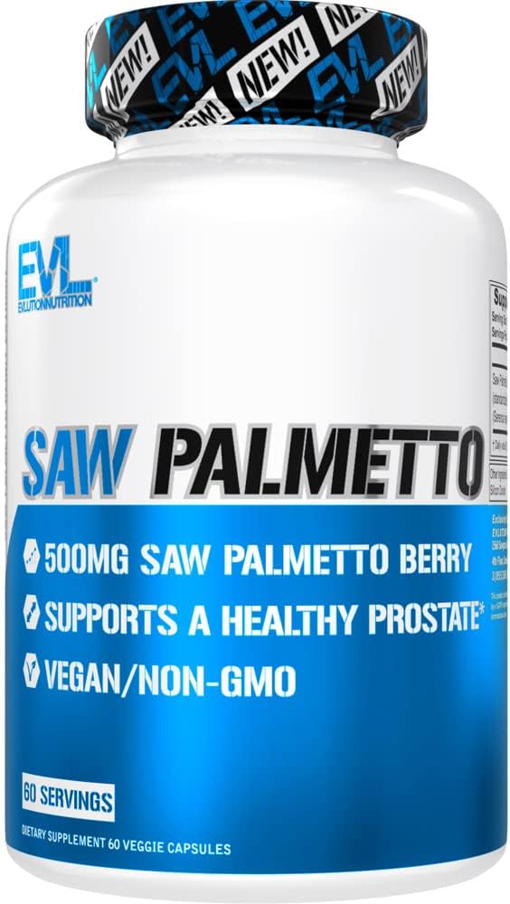 EVL Saw Palmetto für Männer 500mg - Saw Palmetto Extrakt Prostata Ergänzung für Männer für Größe Funktion und bessere Blasenkontrolle - DHT Blocker und Thicker stärker schneller Haarwachstum Vitamin