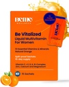 BeMe Liquid Multivitamine für Damen - Advanced Liquid Delivery System mit 13 Vitaminen & 4 Mineralien - Tear & Go Sachets, Non-GMO, Orange Flavor (15 Sachets)