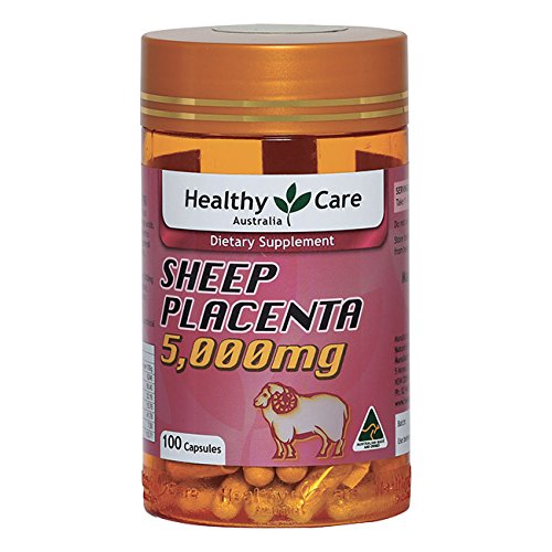Healthy Care Sheep Placenta 5000mg 100 Capsules Nutritional Supplements Made in Australia