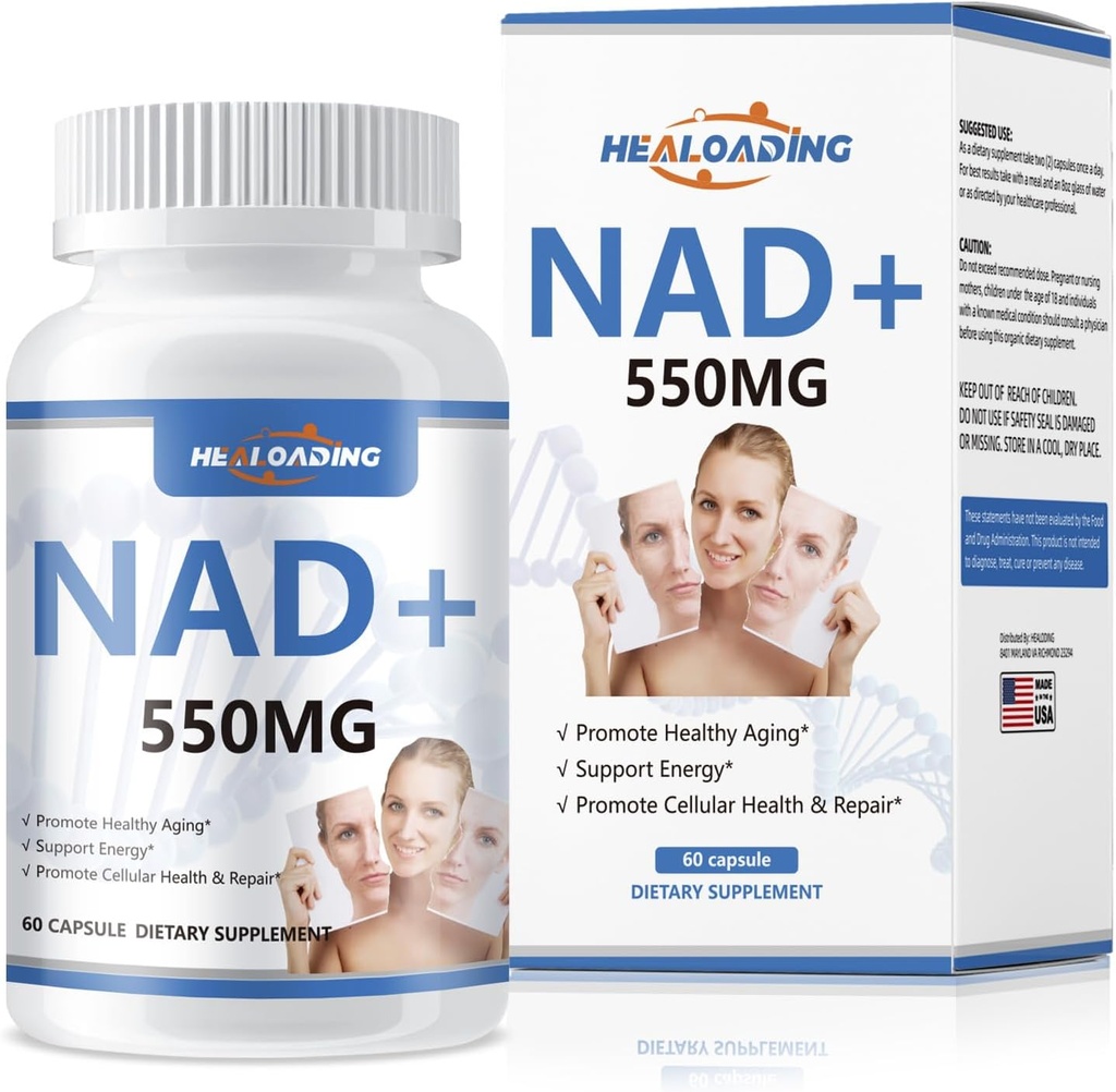 NAD Supplement liposoma für Damen: NAD+ Ergänzung mit Resveratrol 550MG Unterstützung Cellular Repair Support Energie und gesundes Altern