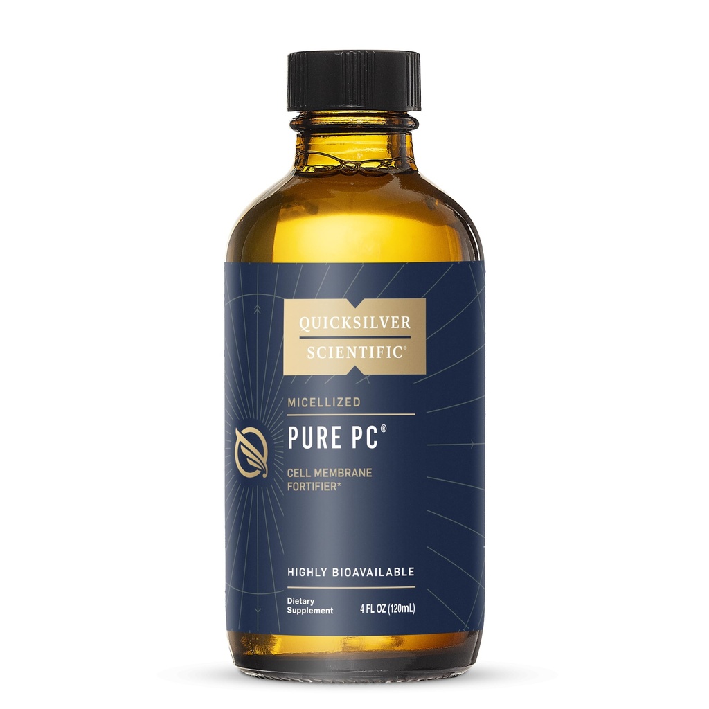 Quicksilver Scientific Micellized Pure PC - Phosphatidylcholin Liquid Supplement zur Unterstützung von Cellular & Liver Health - Superior Liposomal Absorption - Non-GMO Supportive Brain Supplement (4oz /120ml)