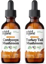 Wild & Organic Cordyceps Pilz Tinkture 2 fl oz & Türkei Tail Pilz Tinktur 2 fl oz