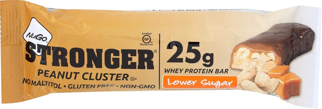 Nugo Nutrition Stronger Bar, Peanut Cluster, 2.82 Unze