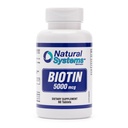 Biotin 60 Tabletten 5000 mcg von natürlichen Systemen | Biotin Haarwachstum Unterstützung Pillen | Haar Haut Nägel Vitamine für Männer und Frauen | Biotin Ergänzung verbessert Zellwachstum