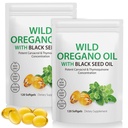 Oil of Oregano Softgels 6000mg Per Serving 240 Count | 2 in 1 Formulated with Black Seed Oil 200mg, Natural Antioxidants 4X Strength Carvacrol & Thymoquinone | Plant Based, Non-GMO & Immune Support