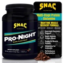 SNAC Pro-Night mélange protéique de qualité pour la récupération musculaire nocturne, chocolat