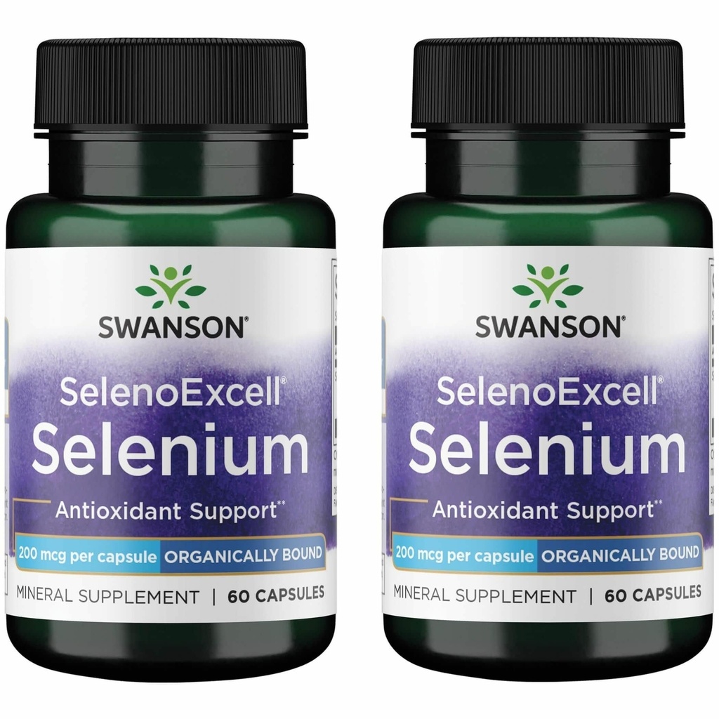 Swanson Selenoexcell Selenium 200 mcg 60 Kapseln (2 Packung)