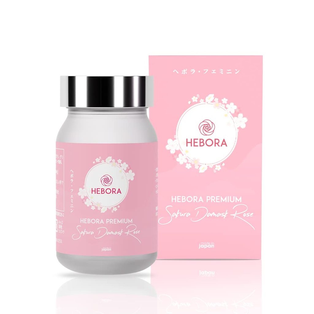 Hebora Premium Sakura Damask Rose Japon - Supplément auto parfumé Corps Déoderisant PMS Support Nouvelle version 2023