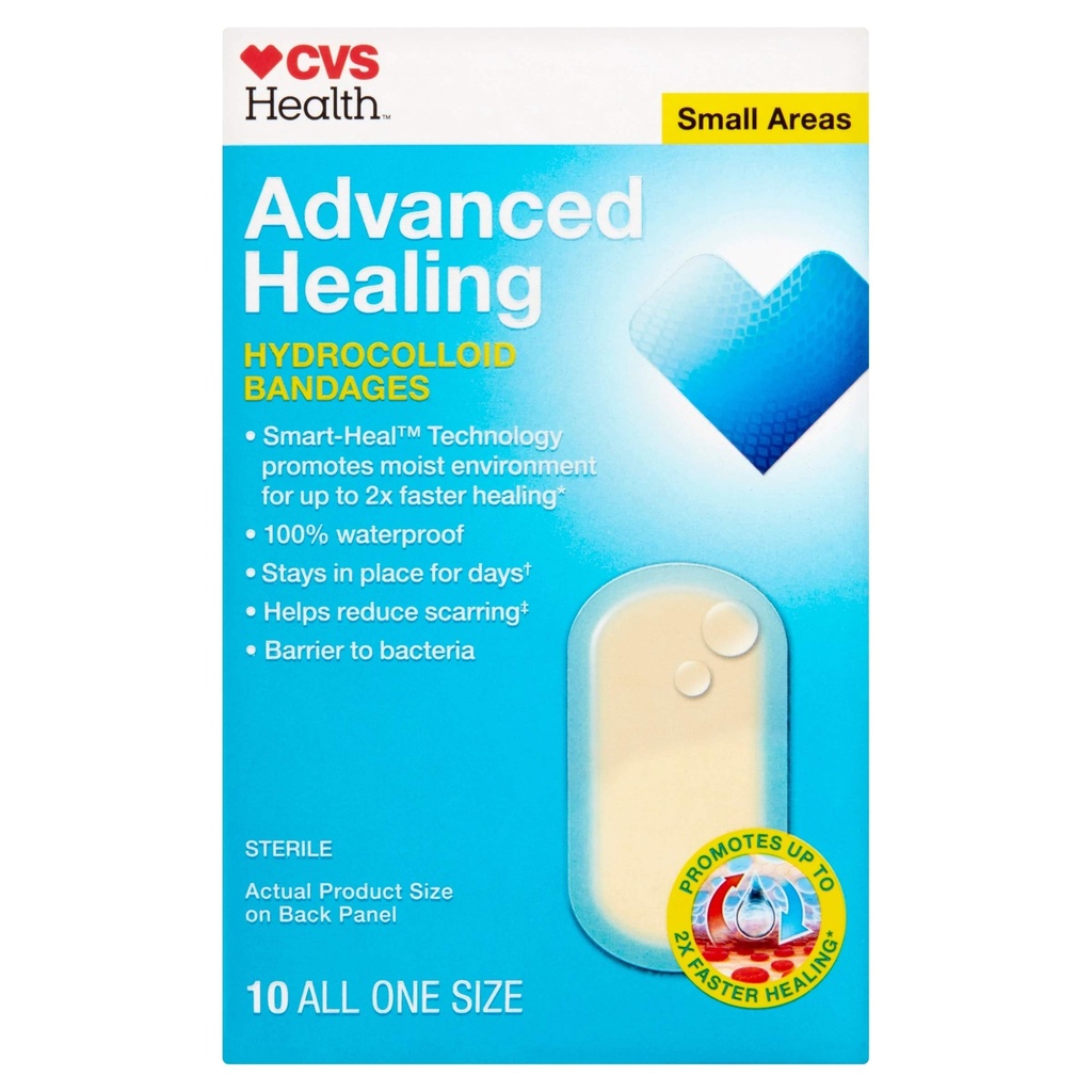 CVS Health Advanced Healing Hydrocolloid Bandages (kleine Bereiche)