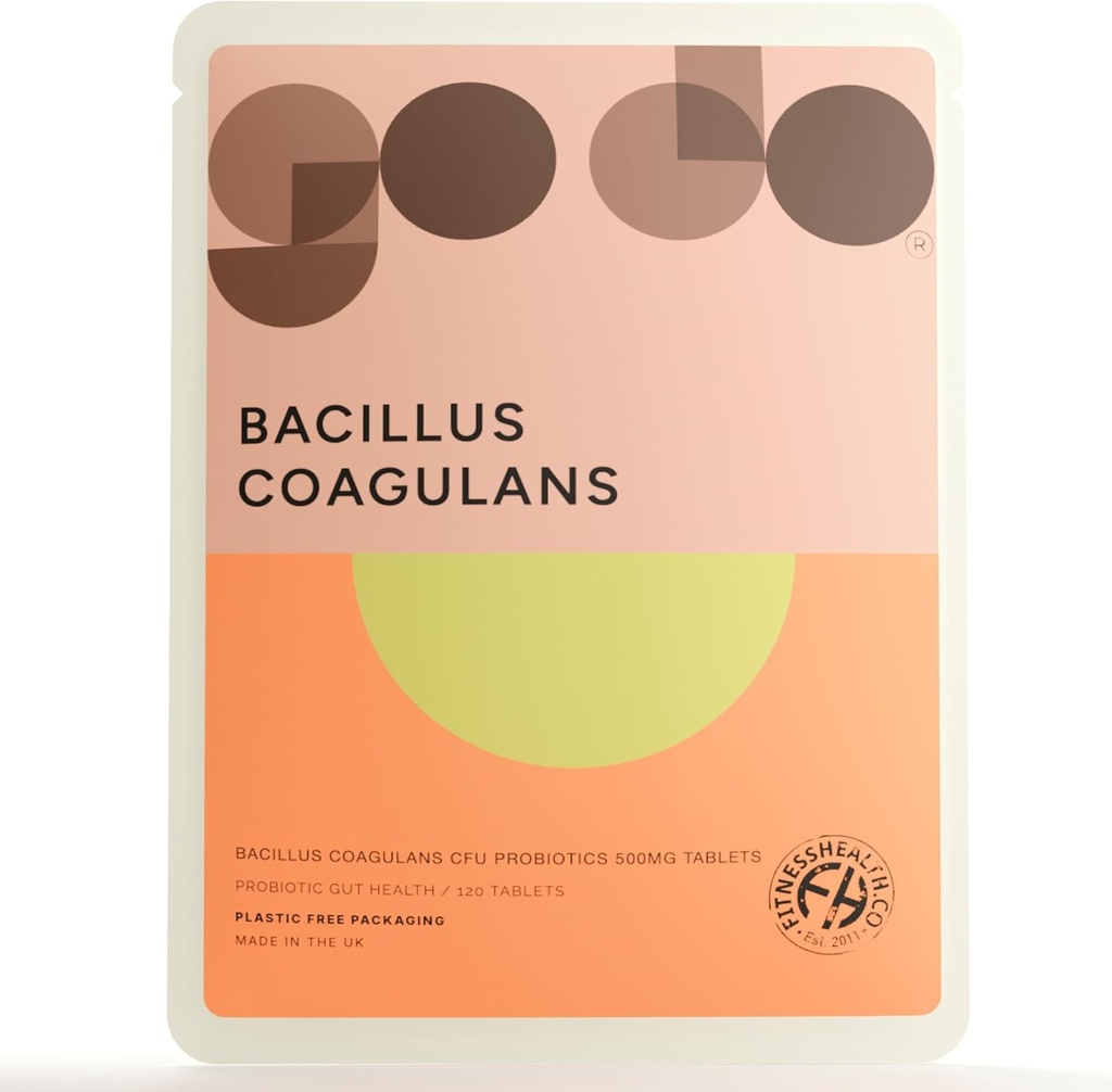 Fitness Salute Bacillus Coagulans CFU Tablet 500MG | Vegan Supplemento per gli uomini e le donne | Aiuto nel supporto resistente | (120 compresse)
