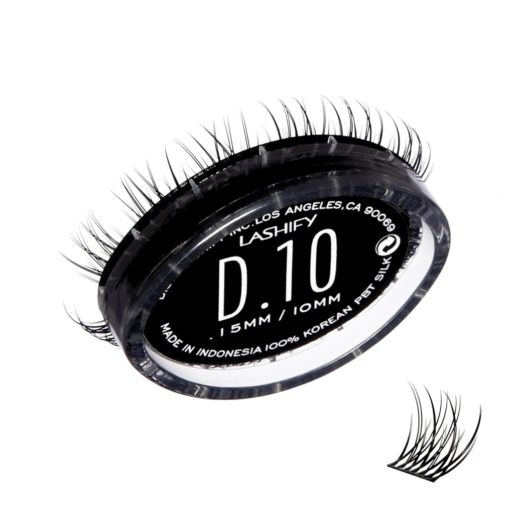 Lashify Drama 10mm Gossamer Wimpern Extensions Refill, Black, Easy DIY False Lashes für einen natürlichen Look