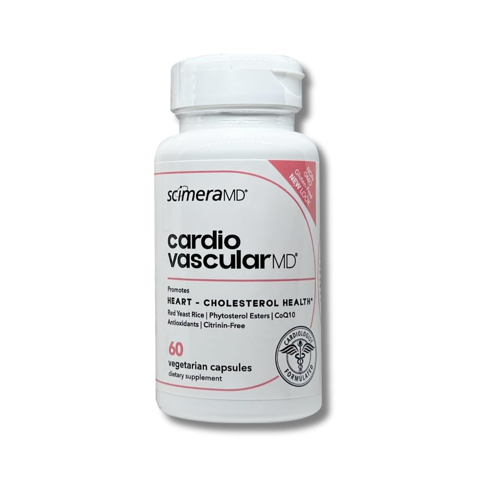 ScimeraMD® CardiovascularMD Red Yeast Rice Supplement mit Phytosterol Ester und CoQ10 für Herzgesundheit und Cholesterol-Unterstützung, 60 CT